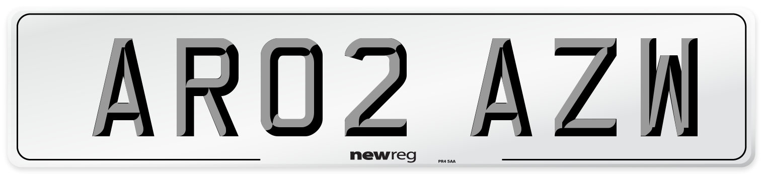 AR02 AZW Number Plate from New Reg